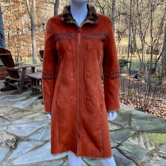 Terry Lewis Classic Luxuries Jackets & Blazers - Terry Lewis Reversible Faux Leather & Fur Coat